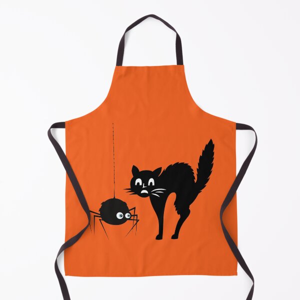 Item preview, Halloween Freaked Out Kitty Cat Over Creepy Spider designed and sold by InkItStudio.