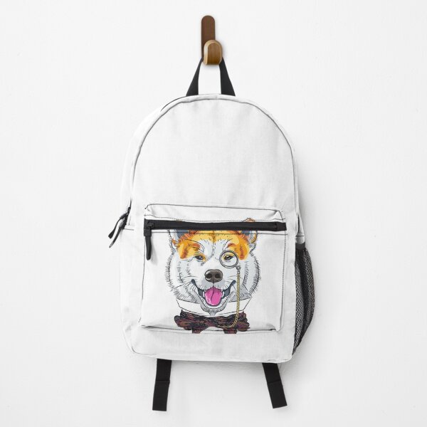 Item preview, Funny cartoon hipster dog Akita Inu designed and sold by kavalenkavart.