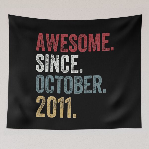 Item preview, Awesome Since October 2011 9th Birthday 9 Years Old designed and sold by MagicBoutique.