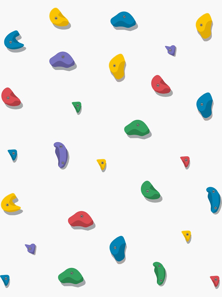 "Rock Climbing Boulder Hold Pattern" Sticker for Sale by Squibfireworks