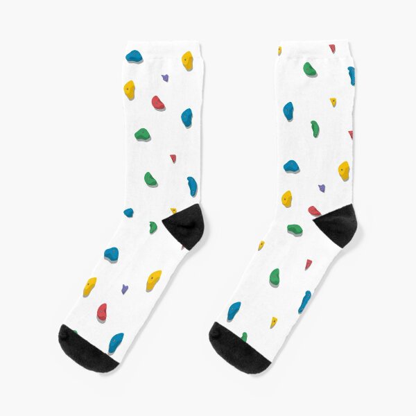 Rock Climbing Boulder Hold Pattern Socks