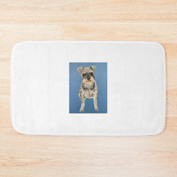 Item preview, Beautiful Schnauzer dog on blue background. designed and sold by shaz141.