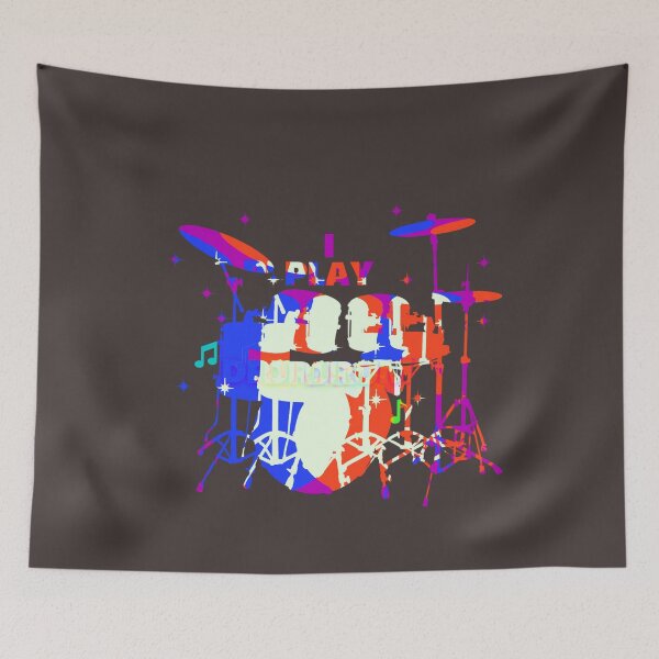 Item preview, USA Flag Colors "I Play Drums" Design for the Musically Inclined  designed and sold by AyeAyeBeans.