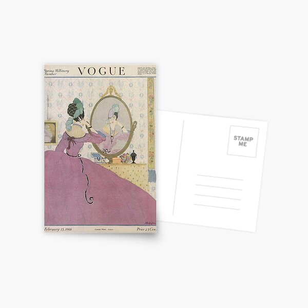 Portada de la revista Vogue Vintage - Febrero de 1918 Postal