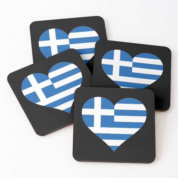 Item preview, Greece Greek flag flag heart designed and sold by GeogDesigns.