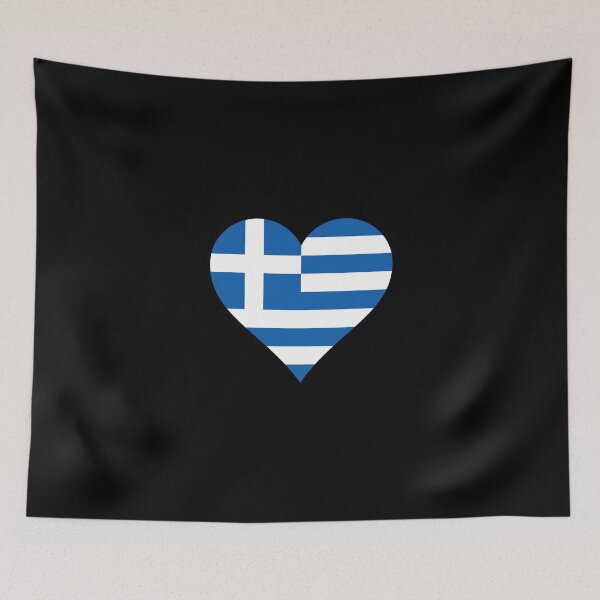Item preview, Greece Greek flag flag heart designed and sold by GeogDesigns.
