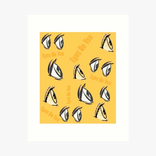 Cartoon Eyes Anime Pack of Stickers Art Print