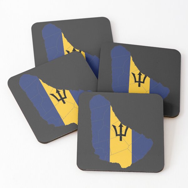 Item preview, Barbados Flag Map with regions designed and sold by Alo.