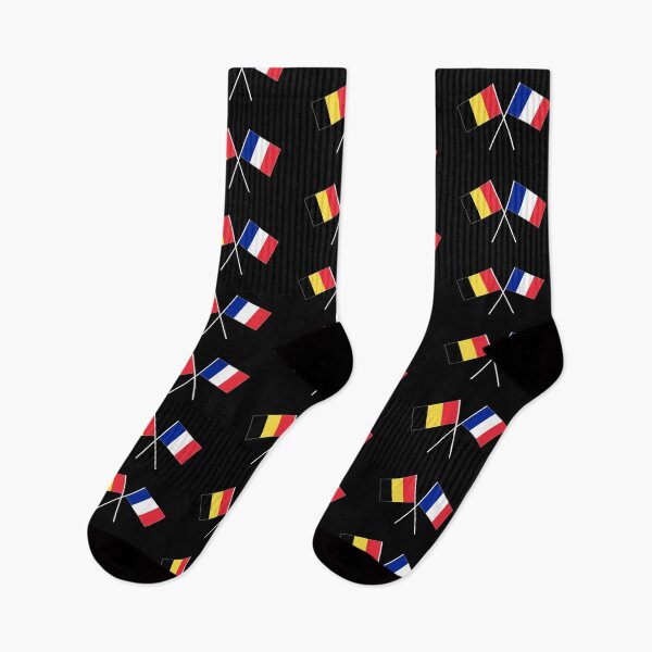 Item preview, Belgium crossed France flag with flag designed and sold by GeogDesigns.
