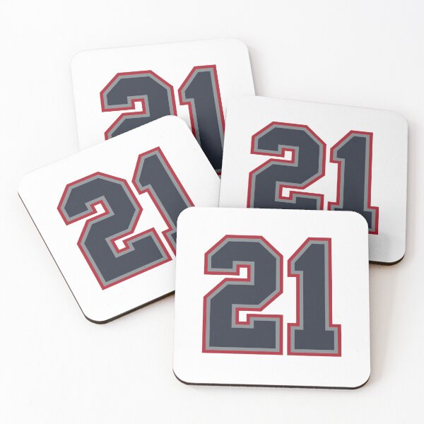 Item preview, 21 Navy Grey Red Sports Number Twenty-One designed and sold by HelloFromAja.