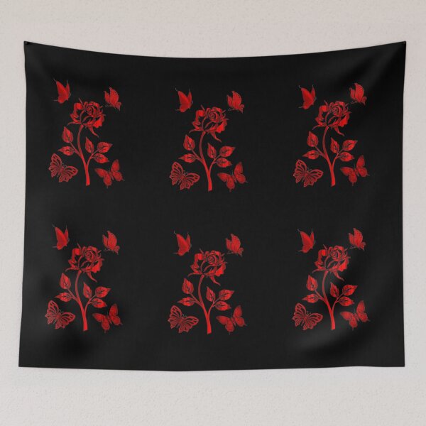 Item preview, red flower art, pastel floral art- pastel floral artwork - red flower digital art designed and sold by doitwithlove.