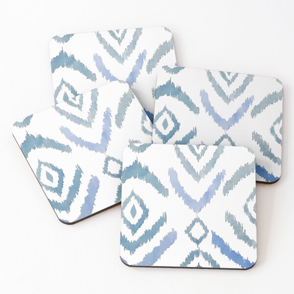 Item preview, Ikat pattern blue designed and sold by marinarrua.
