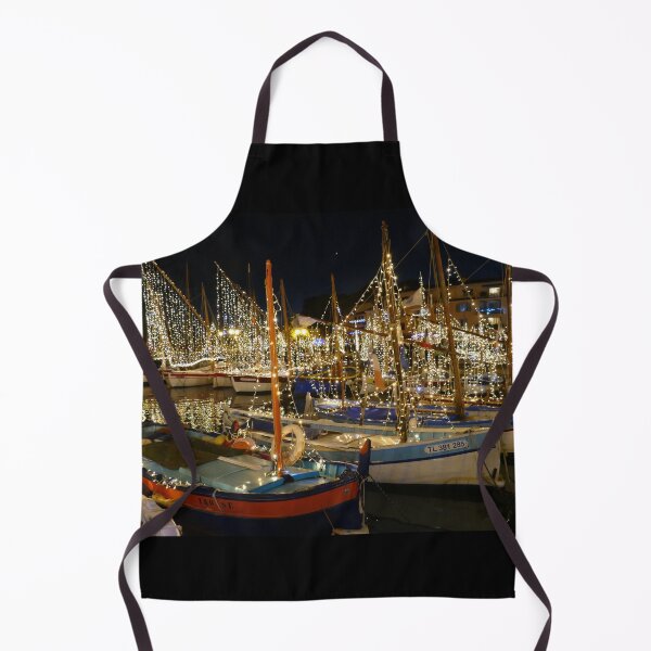 Item preview, the Port of Sanary on a festive evening designed and sold by zoralkia.