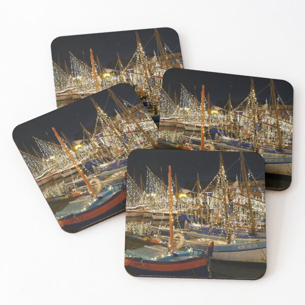 Item preview, the Port of Sanary on a festive evening designed and sold by zoralkia.