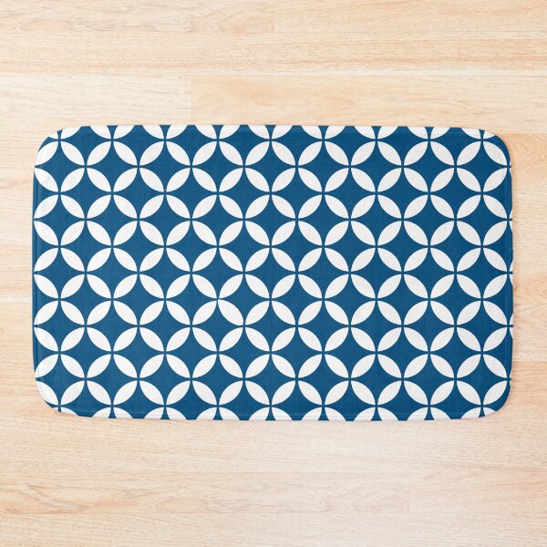 Item preview, Blue Mediterranean Geometric Country Circle Diamond Pattern designed and sold by TheInkElephant.