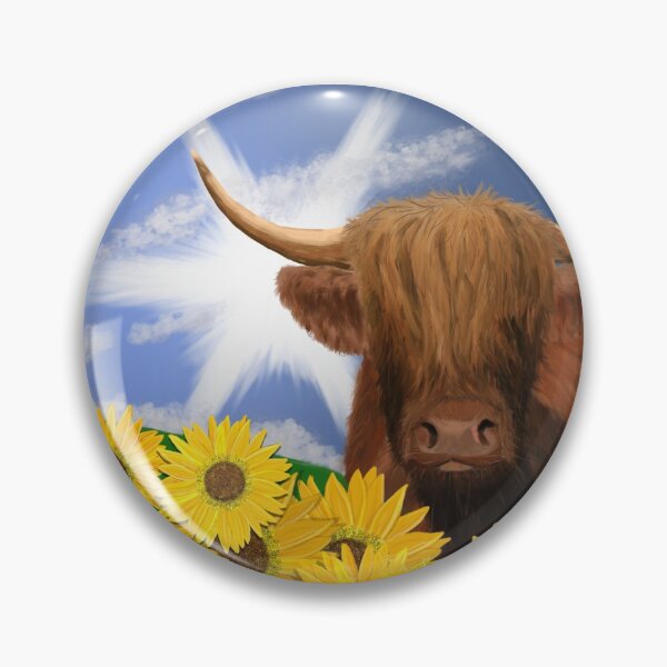 Item preview, Highland Coo and Sunflowers designed and sold by Wayne Young Arts.