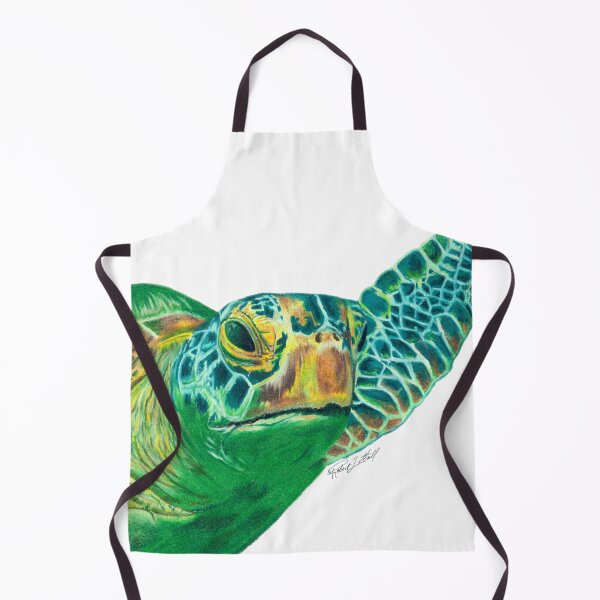 Item preview, Original Illustration, Green Sea Turtle, Colored Pencil Drawing, White Background, Colorful Turtle Print, Under the Sea Animal, Nursery Art, Kid's Decor, Sea Lover's Art, Sea Animals designed and sold by littrellart.