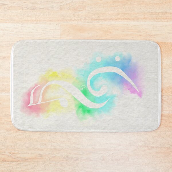 Item preview, Bass and Treble Clef Rainbow Watercolor designed and sold by YitingZarts.