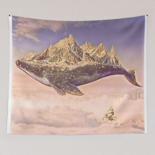 Item preview, Dreamy whale in clouds designed and sold by polymathicbeast.