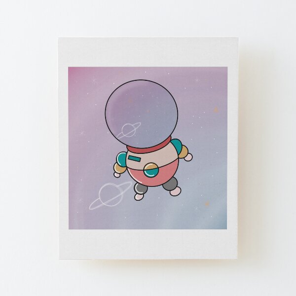 Astronaut Wood Mounted Print