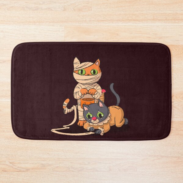 Item preview, Cute  and funny Mummy and clown  cats  celebrating on Halloween  designed and sold by Widisp.