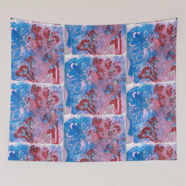 Item preview, Blue and Red Flower design designed and sold by Kyleacharisse.
