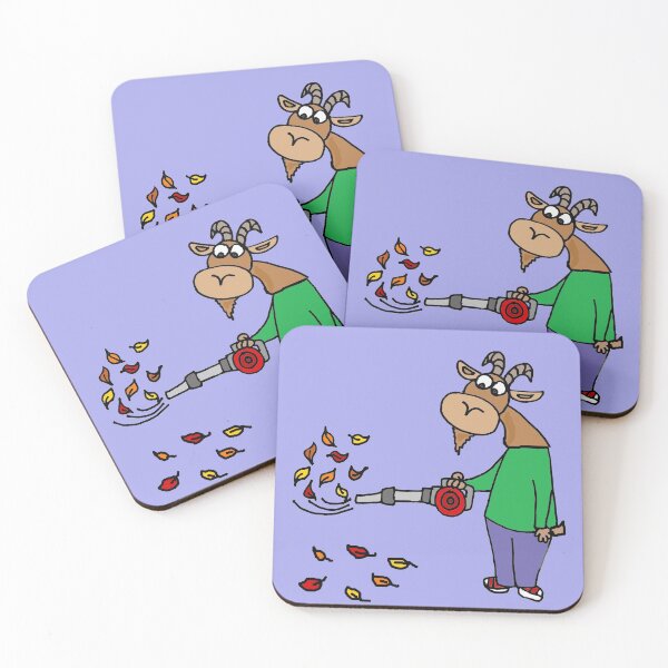 Item preview, Funny Old Goat Blowing Leaves designed and sold by Nature's Fancy.