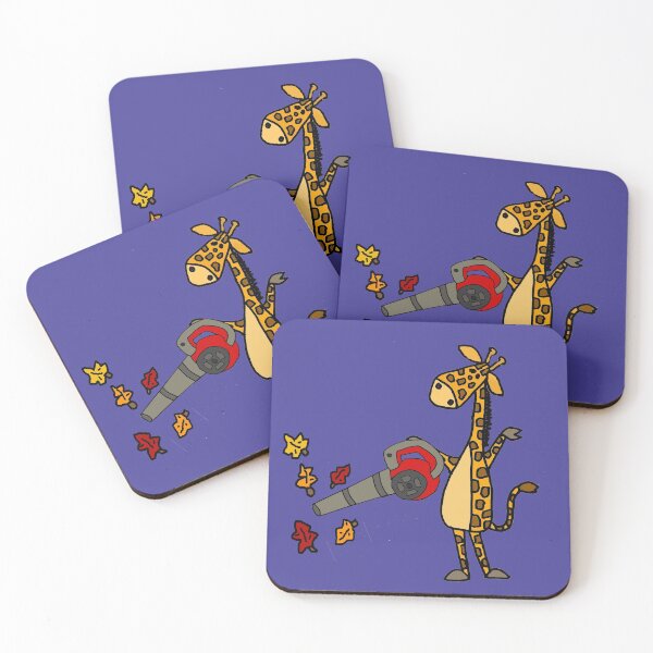Item preview, Funny Giraffe using Leaf Blower designed and sold by Nature's Fancy.