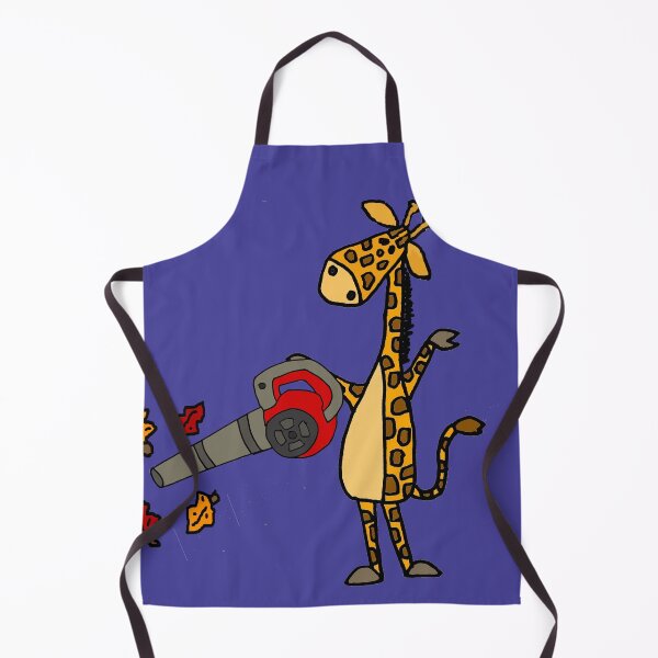 Item preview, Funny Giraffe using Leaf Blower designed and sold by Nature's Fancy.