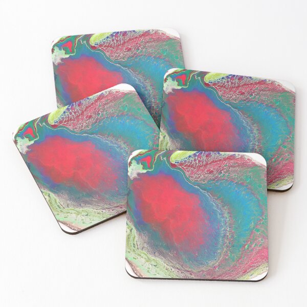 Item preview, Rainbow Lava Snow abstract acrylic painting designed and sold by Color Splash Gallery.