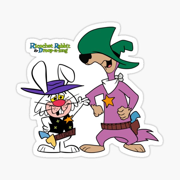 Ricochet Rabbit and Droop a Long. Ping Ping Piiing. Sticker