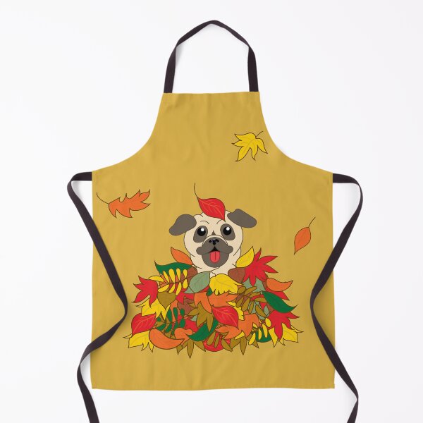 Item preview, Autumn Pug - Leaf Pile designed and sold by ButterflySnow.