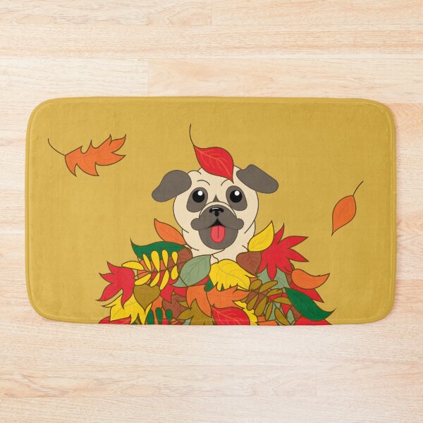 Item preview, Autumn Pug - Leaf Pile designed and sold by ButterflySnow.
