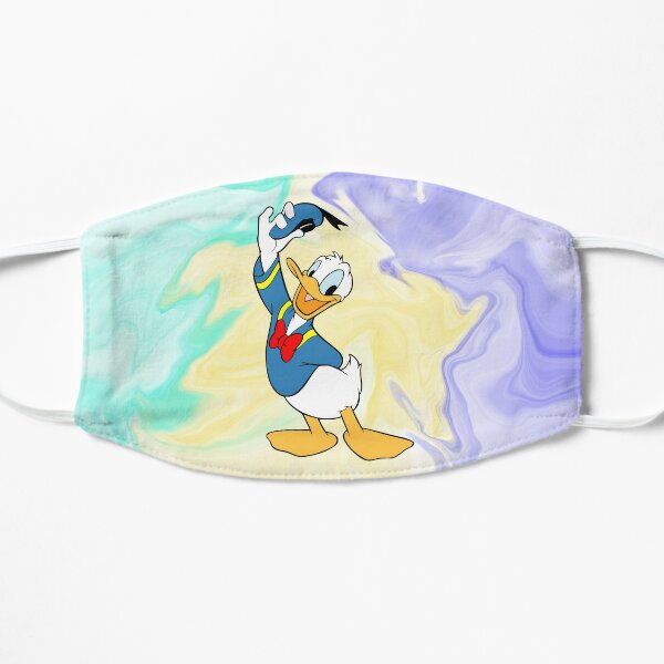 Donald Duck with colorful background Flat Mask