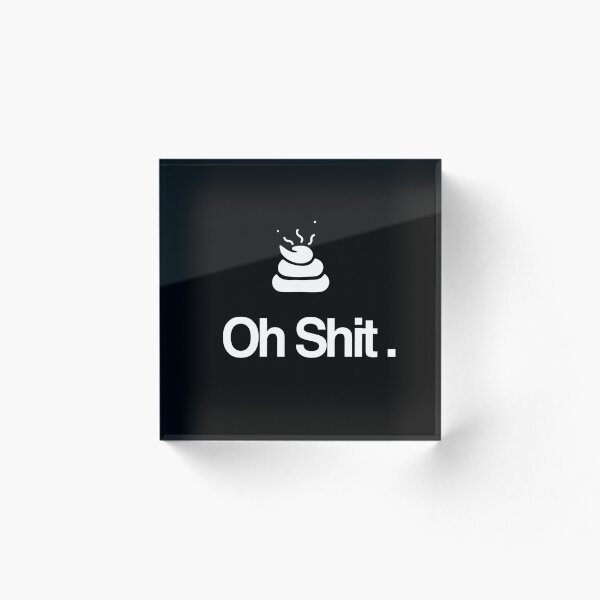 Item preview, Oh Shit typography and illustration design designed and sold by Kvyom.