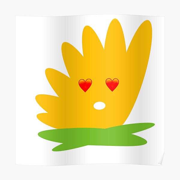 Yellow Art Flower Poster