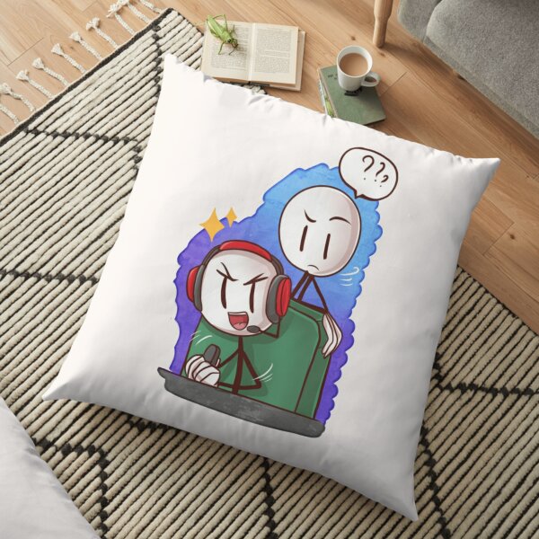 Game Meme Pillows Cushions Redbubble - faceless blank roblox character