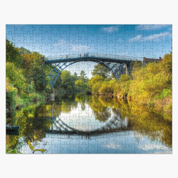 Vista previa del artículo con la obra «El puente de hierro Shropshire Inglaterra», diseñado y vendido por AJEvans.