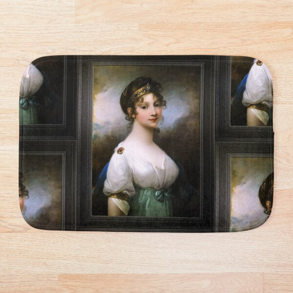 Portrait of Louise of Mecklenburg-Strelitz, Queen of Prussia by Josef Grassi Classical Fine Art Old Masters Reproduction Bath Mat