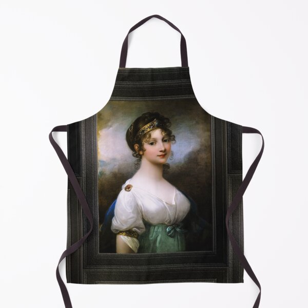 Portrait of Louise of Mecklenburg-Strelitz, Queen of Prussia by Josef Grassi Classical Fine Art Old Masters Reproduction Apron