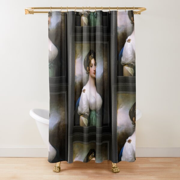 Portrait of Louise of Mecklenburg-Strelitz, Queen of Prussia by Josef Grassi Classical Fine Art Old Masters Reproduction Shower Curtain