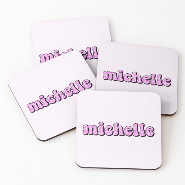 Item preview, aesthetic hot pink glitter michelle name designed and sold by STAR10008.