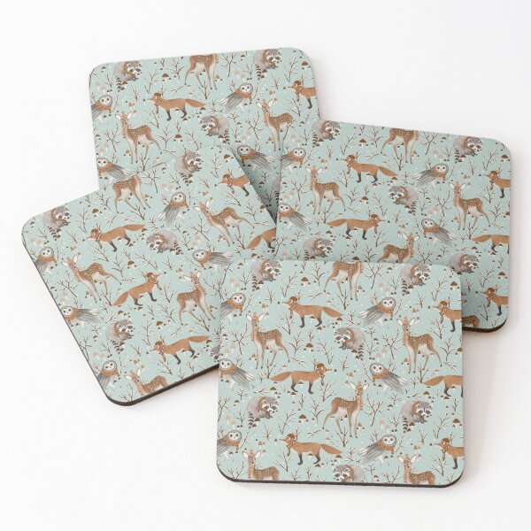 Item preview, Winter woodland - azure designed and sold by Petit Faon Prints.