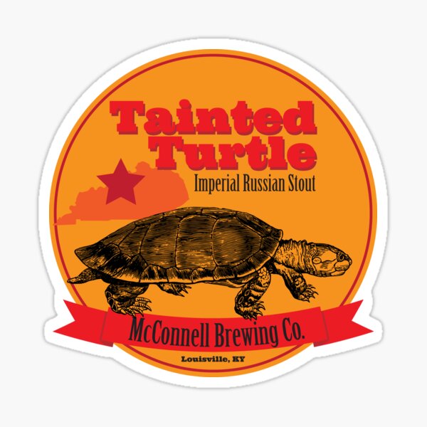 Item preview, Anti Mitch McConnell Tainted Turtle Russian Stout Brewery  designed and sold by Huhnerdieb Apparel.