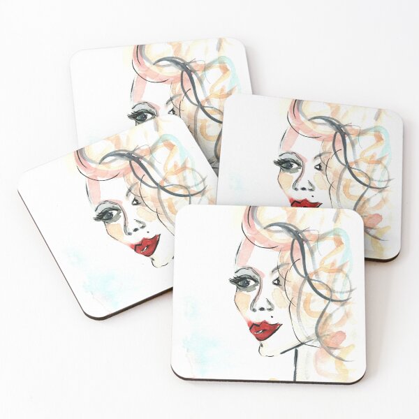 Item preview, Fashion Illustration Side Profile Watercolour designed and sold by Scarlett Ballantyne  - Beautigurlz Designs.