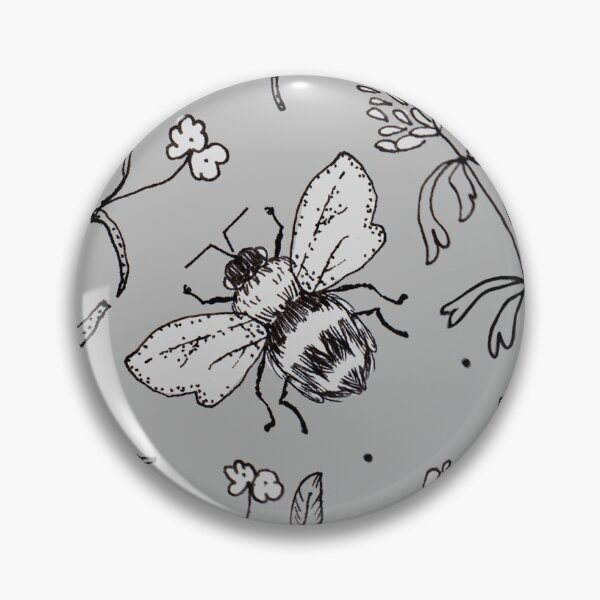 Item preview, Bees - grey designed and sold by Petit Faon Prints.