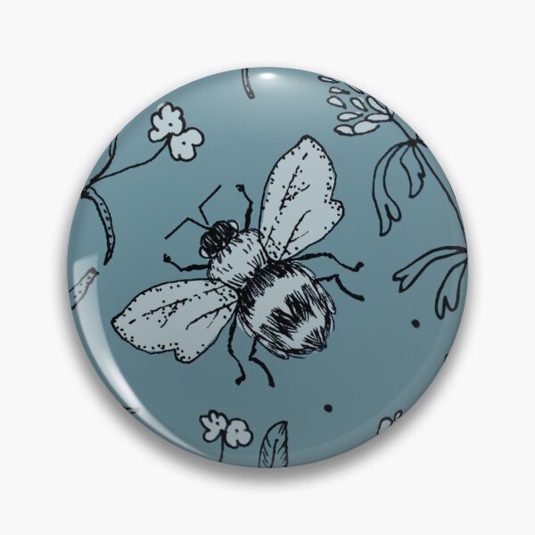 Artikelvorschau,  Bienen - blaugrün entworfen und verkauft von Petit Faon Prints.