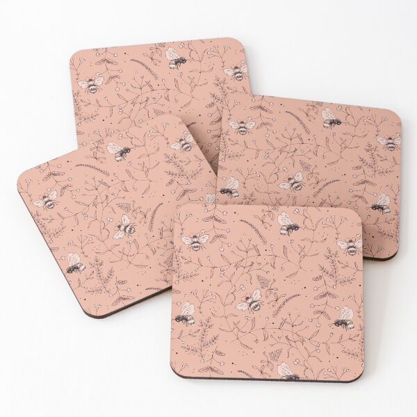 Item preview,  Bees - pink designed and sold by Petit Faon Prints.