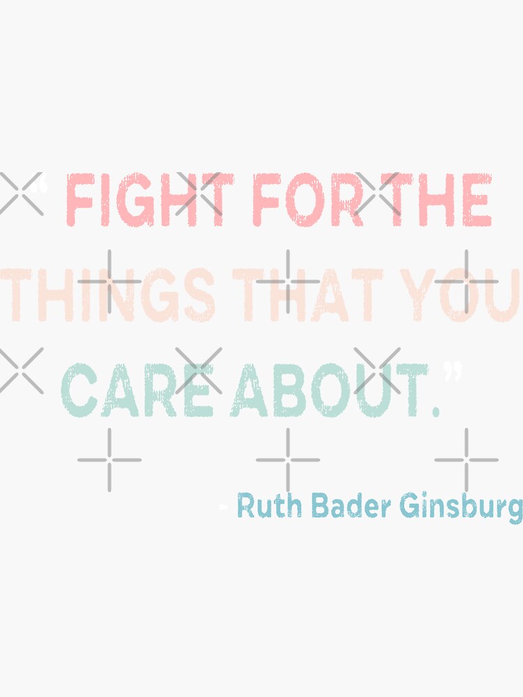 "Rbg Quotes" Sticker by AnimaLovers Redbubble