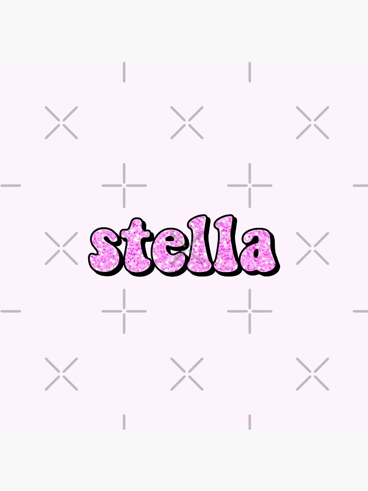 Aesthetic Hot Pink Glitter Stella Name Poster By STAR Redbubble